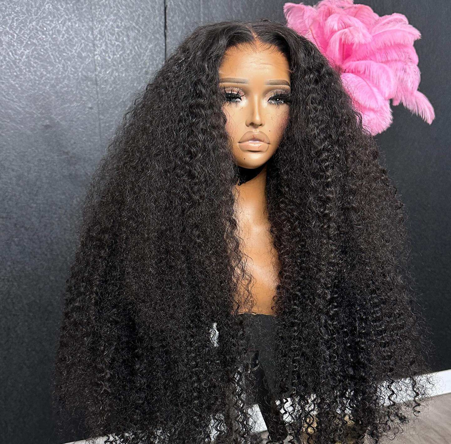 Show Real Vendor Kinky Curly Human Hair Lace Front And Closure Wigs Virgin Vietnamese Natural Human hair Per Plucked Lace Front Glueless Wig