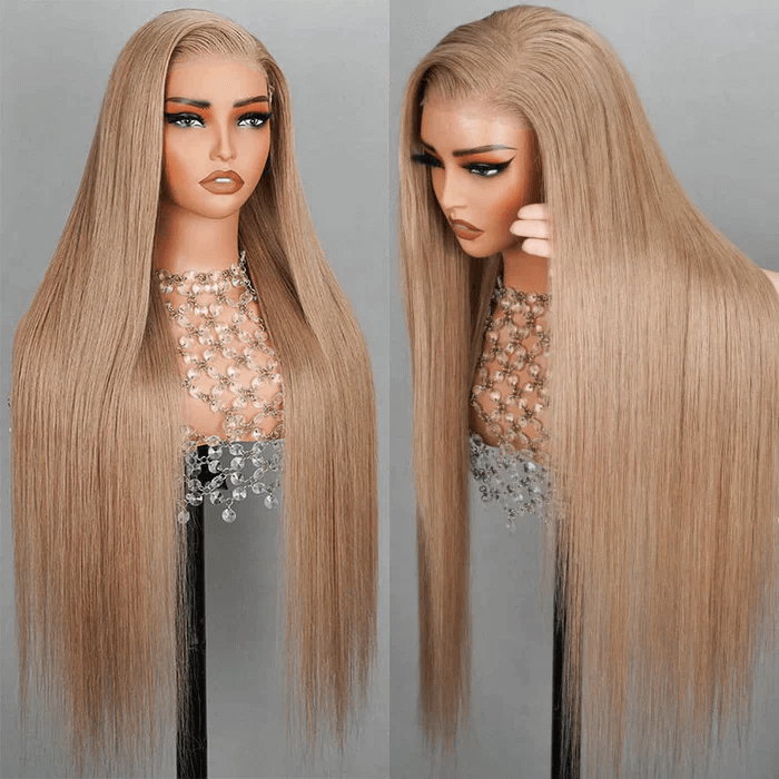 Supper Double Drawn Straight #30 Raw Human Hair HD Lace Front Wigs Virgin Vietnamese Full Human hair Per Plucked Lace Glueless Wigs