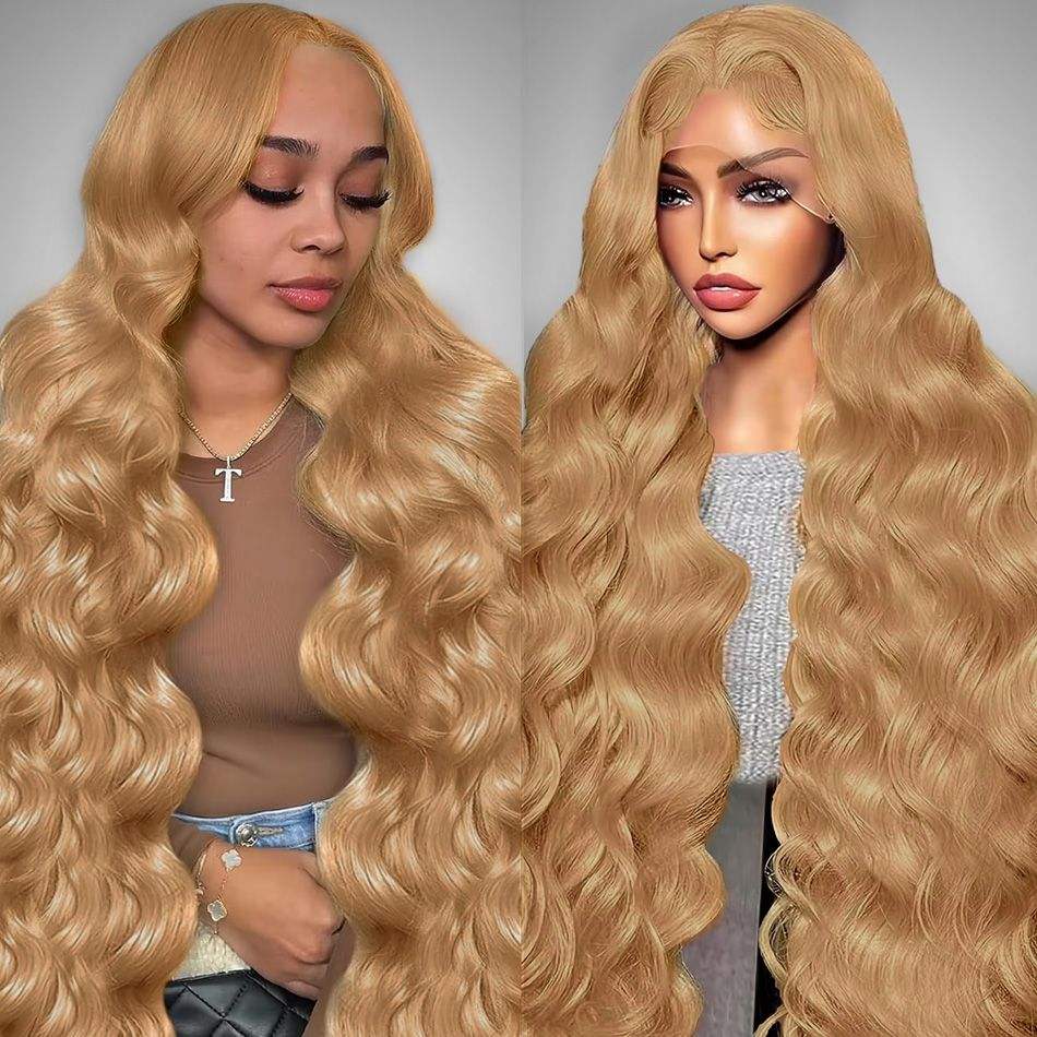 Show Real Body Wave Raw Human Hair Honey Blond Glueless Wigs Vietnamese Human hair HD Per plucked Swiss Lace Human hair wig For Women Vendor