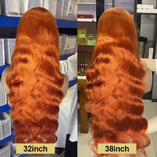 Show Real Ready To Wear Orange Ginger Body Wave Wig 13X4 And 4X4 HD Transparent Lace Frontal And Closure Wig 13X6 Glueless Lace Front Human Hair Wig