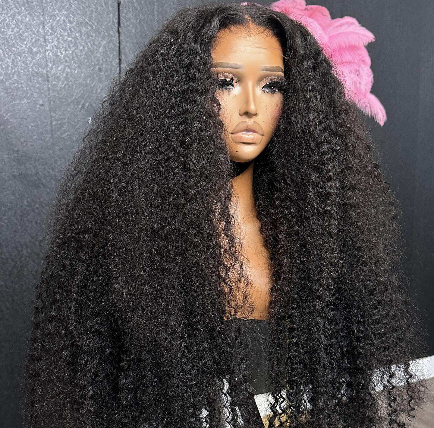 Show Real Vendor Kinky Curly Human Hair Lace Front And Closure Wigs Virgin Vietnamese Natural Human hair Per Plucked Lace Front Glueless Wig