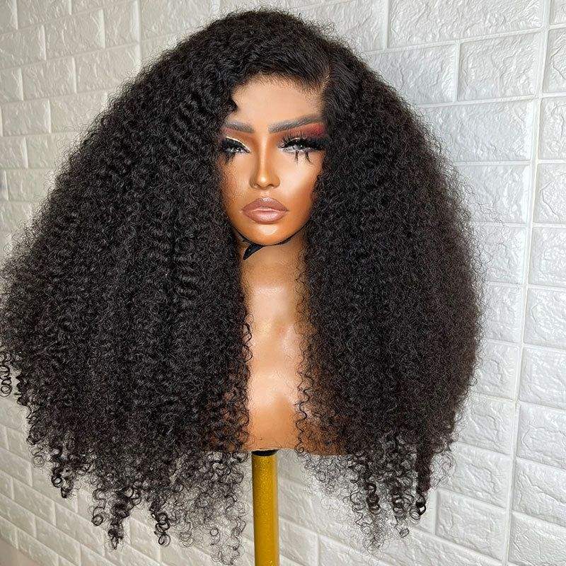 Show Real Vendor Kinky Curly Human Hair Lace Front And Closure Wigs Virgin Vietnamese Natural Human hair Per Plucked Lace Front Glueless Wig