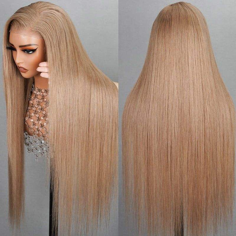 Supper Double Drawn Straight #30 Raw Human Hair HD Lace Front Wigs Virgin Vietnamese Full Human hair Per Plucked Lace Glueless Wigs
