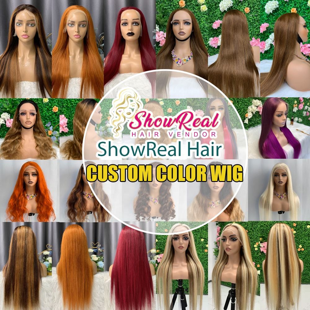 Show Real Pre Plucked Pre Bleached Tiny Knots Ginger Blonde 13X4 And 4x4 HD Transparent Lace Front Wig Body Wave Human Hair Wig Brazilian Raw Human Hair HD Lace Frontal Wig