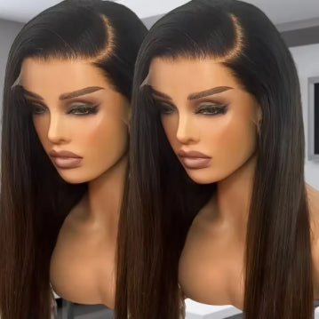 ShowReal 13X4 HD Transparent Lace Frontal Wig 13x6 Pre Plucked With Baby Hair 180% Density Straight Lace Wig Human Hair For Black Woman