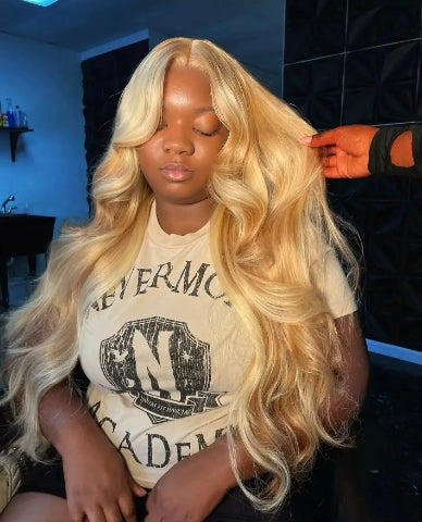 ShowReal 13x4 Blonde 613 Lace Front Wigs Straight Human Hair Lace Frontal Wig 13X4 HD Lace Frontal Wig Body Wave Lace Front Wig Human Hair for Women