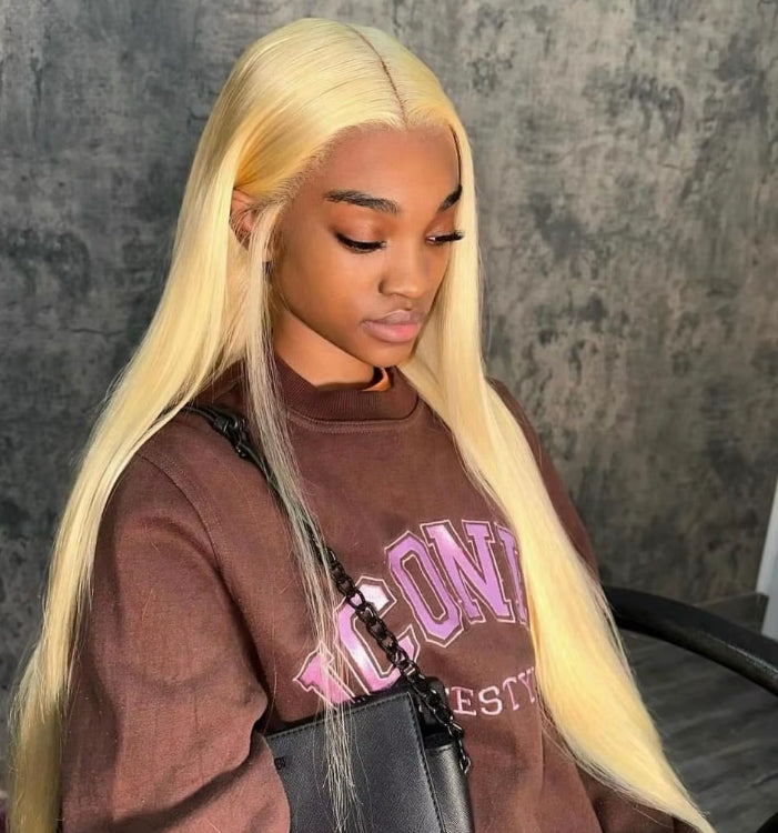 ShowReal 13x4 Blonde 613 Lace Front Wigs Straight Human Hair Lace Frontal Wig 13X4 HD Lace Frontal Wig Body Wave Lace Front Wig Human Hair for Women