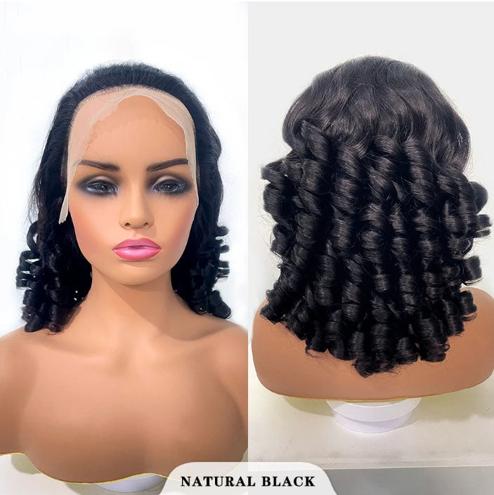 ShowReal Vietnames 250% Density Double Drawn Bouncy Loose Wave 13X4 HD Lace Glueless 30" Raw Human Hair Lace Frontal wigs