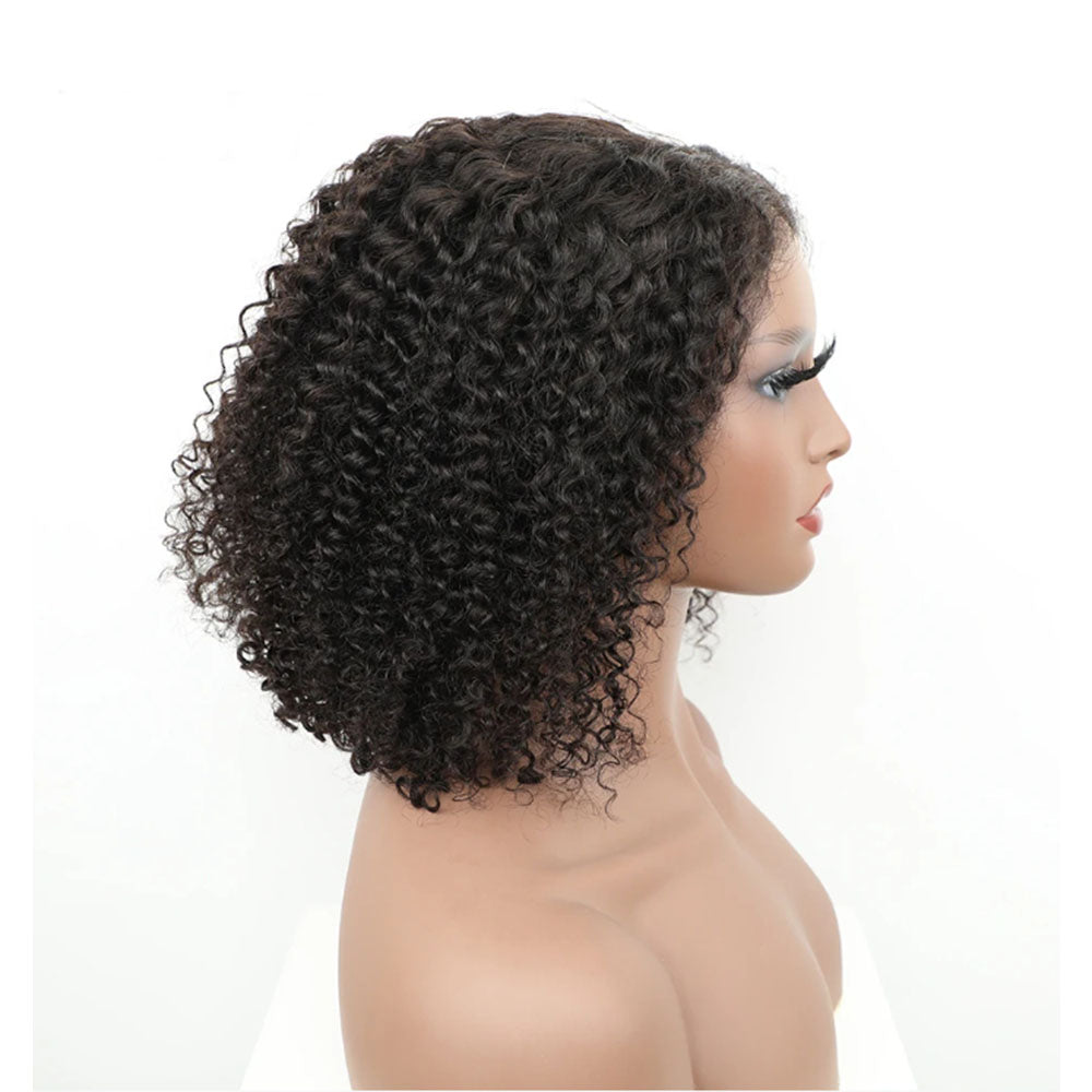 Customized Wig 250% Density Short Kinky Curly Ready to Wear Glueless Wigs Pre Cut Lace Bleachde Konts Closure Wigs Human Hair Wig Lace Front Wigs Pre Plucked For Women 4x4 HD Lace Closure Wig