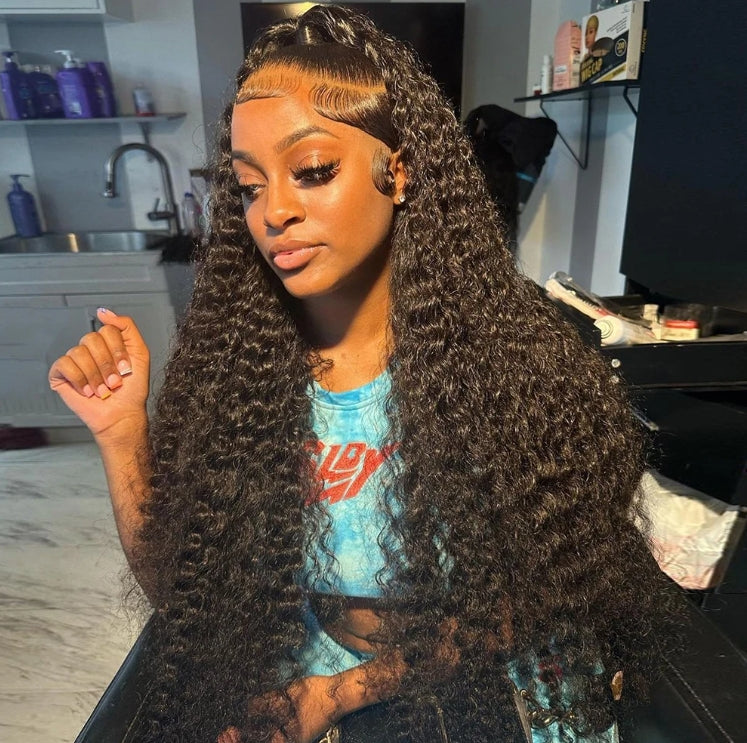 ShowReal 250% Density 13X6 Hd Lace Frontal Wig 30 40 Inch 13x4 Curly Lace Front Human Hair Wig Hd Lace Wig Water Deep Wave Frontal Wigs