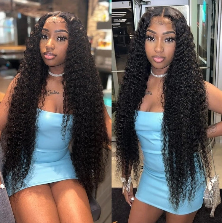 ShowReal 250% Density 13X6 Hd Lace Frontal Wig 30 40 Inch 13x4 Curly Lace Front Human Hair Wig Hd Lace Wig Water Deep Wave Frontal Wigs