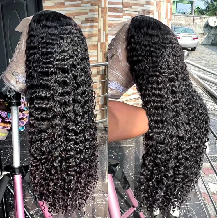 ShowReal 250% Density 13X6 Hd Lace Frontal Wig 30 40 Inch 13x4 Curly Lace Front Human Hair Wig Hd Lace Wig Water Deep Wave Frontal Wigs