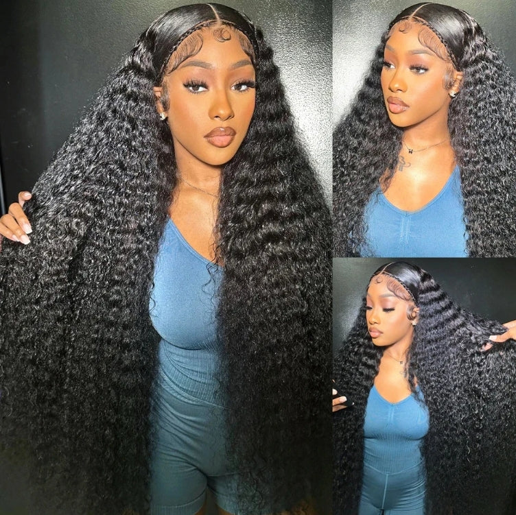 ShowReal 250% Density 13X6 Hd Lace Frontal Wig 30 40 Inch 13x4 Curly Lace Front Human Hair Wig Hd Lace Wig Water Deep Wave Frontal Wigs