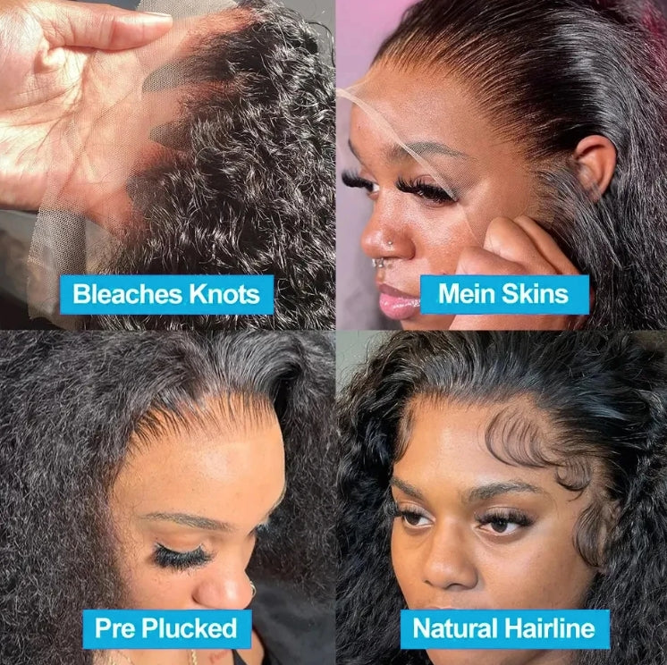 ShowReal 250% Density 13X6 Hd Lace Frontal Wig 30 40 Inch 13x4 Curly Lace Front Human Hair Wig Hd Lace Wig Water Deep Wave Frontal Wigs