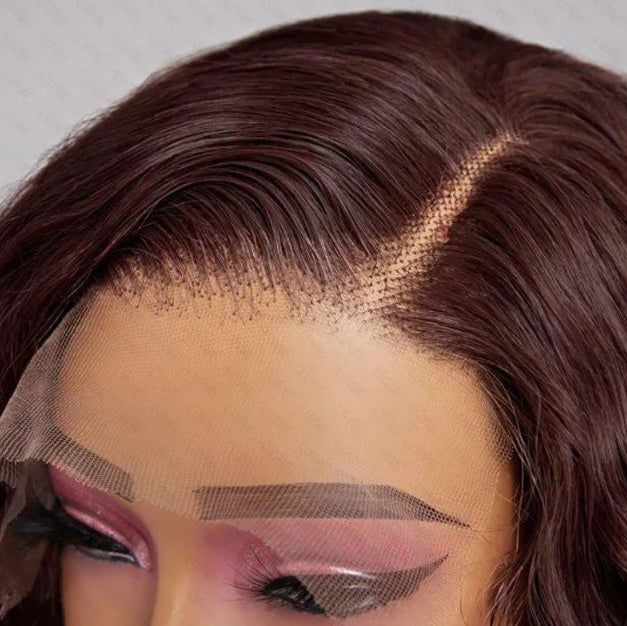 ShowReal Chocolate Brown Lace Front Wigs Body Wave Brazilian Colored 30 Inch 13x4 Brown Lace Frontal Wig 100% Human Hair Wigs Pre Plucked 180% Density