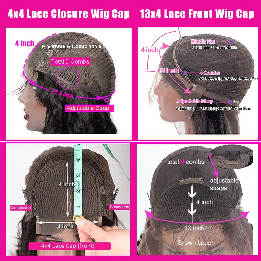 13x4 Lace Front Bob Wig Human Hair HD Transparent Lace Front Wigs 4X4 Lace Closure Wig Pre Plucked Straight Glueless Short Human Hair Wigs For Black Women Natural Color Bob Wig