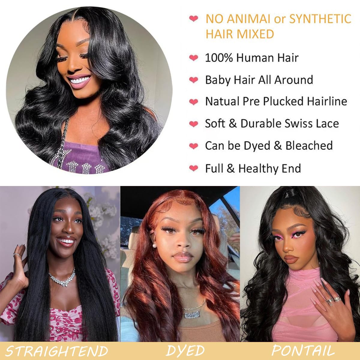 ShowReal Body Wave Lace Wig 13x4 13x6 5x5 HD Transparent Lace Front Wigs Human Hair Wig Brazilian Body Wave Lace Frontal Wig Pre Plucked Lace Front Human Hair Wig