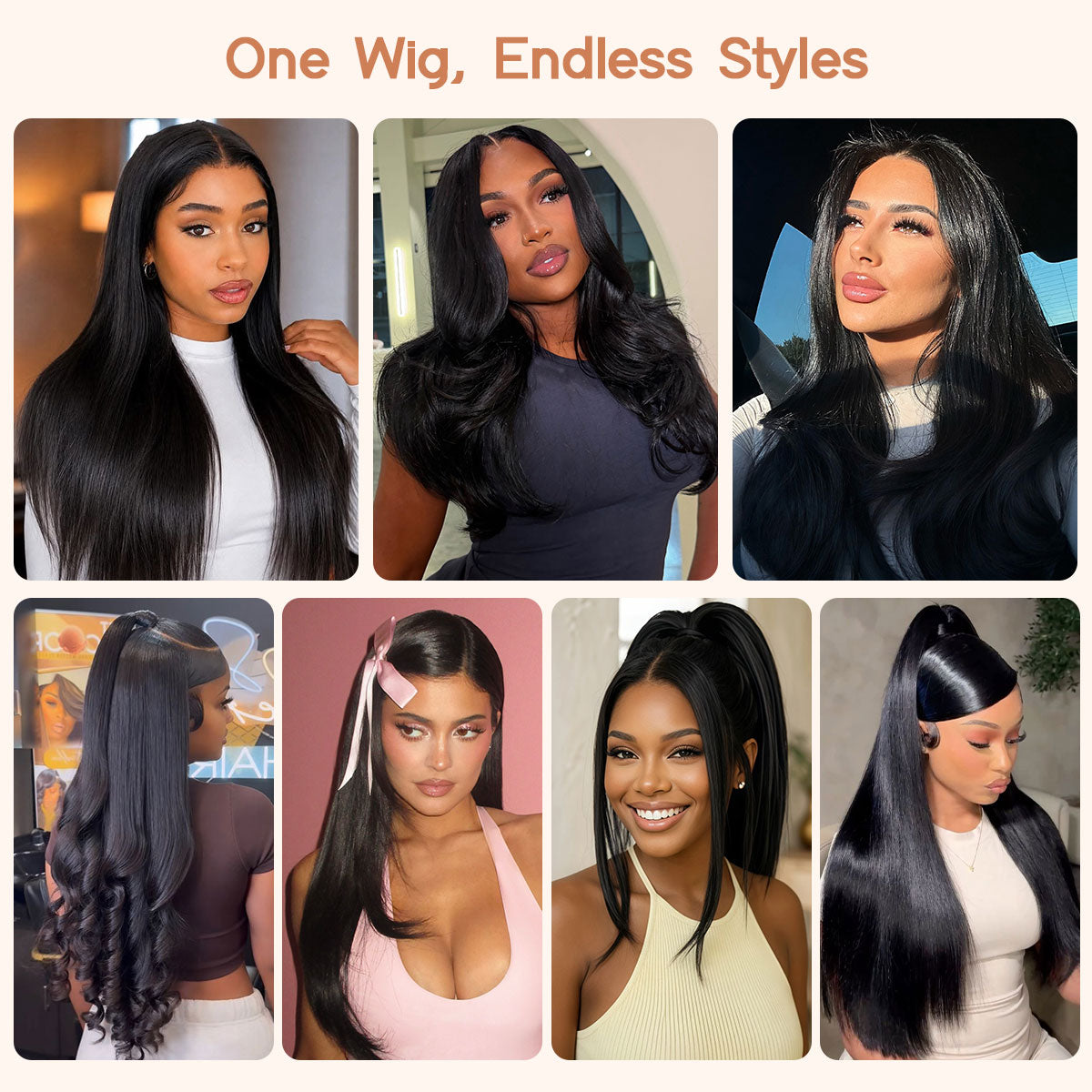 Showreal Hair 360 HD Lace Frontal Straight Wig Face Framing Snug Fit All Sizes Human Hair Wigs