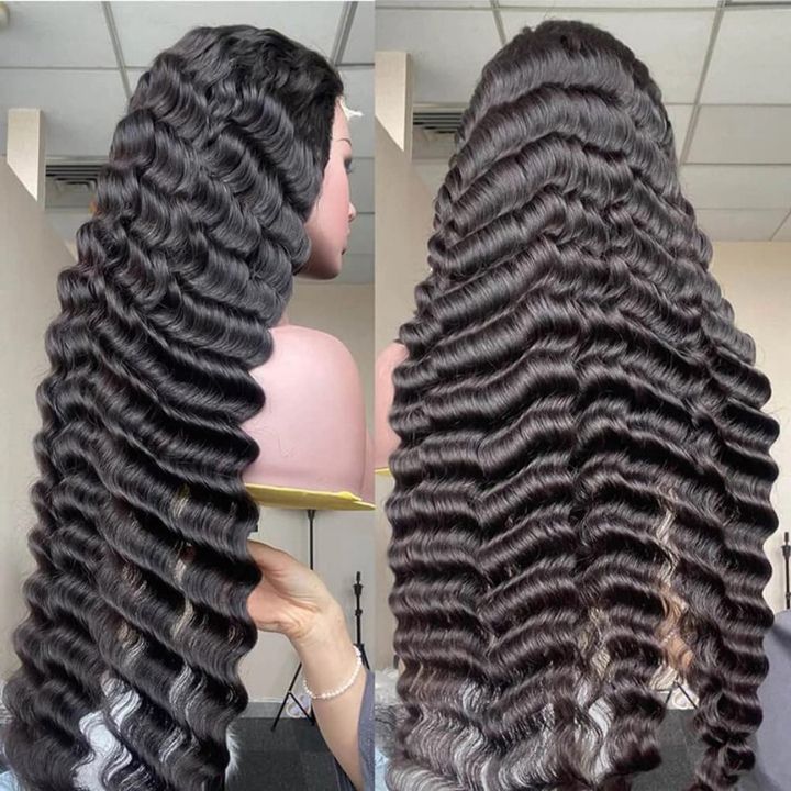 ShowReal Loose Deep Human Hair Lace Wig 13x6 13x4 Lace Front Loose Deep Wave 13x4 HD Lace Frontal Wig Curly Wigs For Women 180% Density