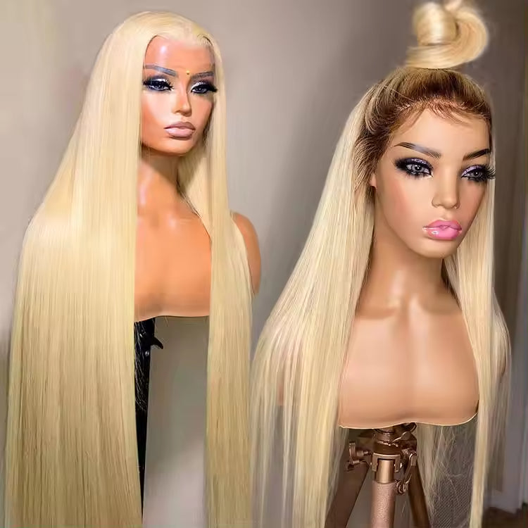 ShowReal 13x4 Blonde 613 Lace Front Wigs Straight Human Hair Lace Frontal Wig 13X4 HD Lace Frontal Wig Body Wave Lace Front Wig Human Hair for Women