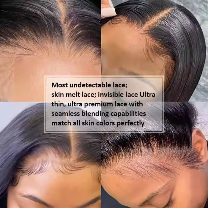 ShowReal 13X4 HD Transparent Lace Frontal Wig 13x6 Pre Plucked With Baby Hair 180% Density Straight Lace Wig Human Hair For Black Woman