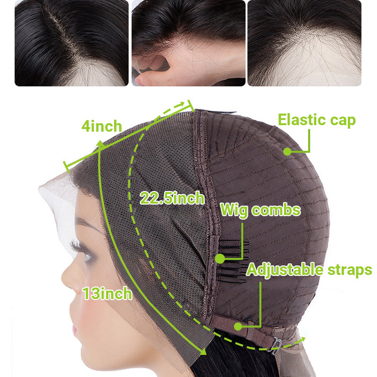 Deep Wave 13X4 HD Transparent Lace Wig Wig 180% Density Pre Plucked With Baby Hair Deep Wave Lace Wig Human Hair Factory Price Wholesale Free Shipping