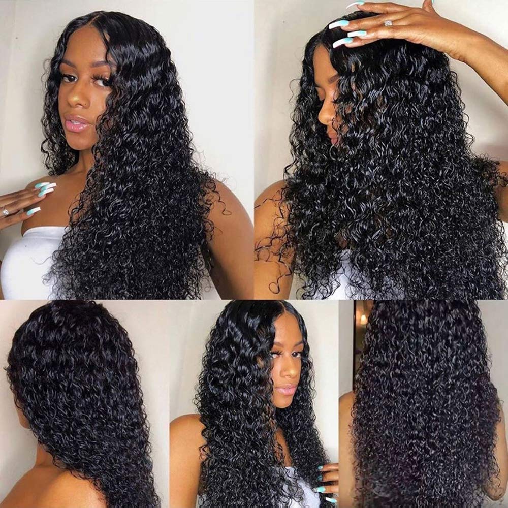 Jerry Curly HD Transparent Lace Wig Wig 180% Density Pre Plucked With Baby Hair Curly Hair 13X4 Lace Wig Human Hair Factory Price Wholesale Free Shipping