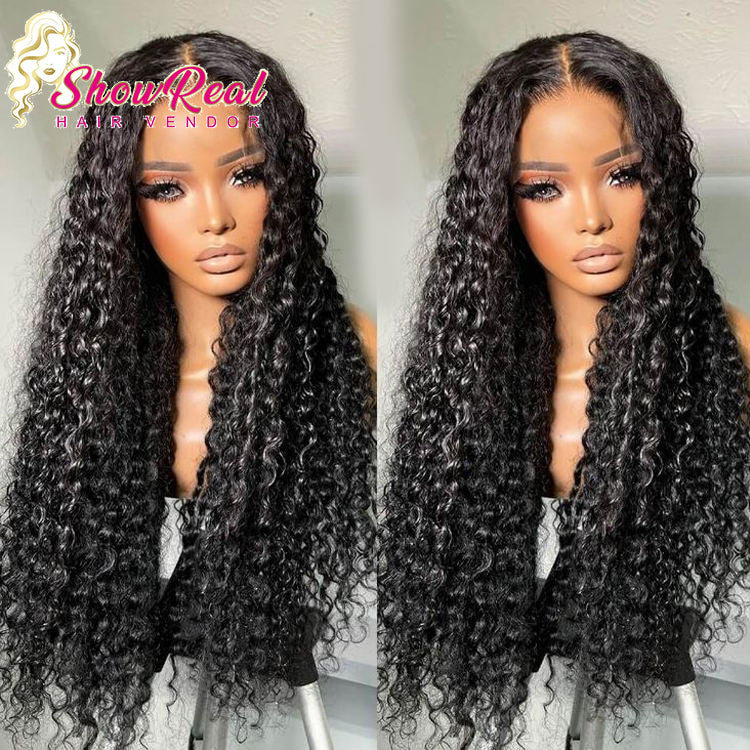 Jerry Curly HD Transparent Lace Wig Wig 180% Density Pre Plucked With Baby Hair Curly Hair 13X4 Lace Wig Human Hair Factory Price Wholesale Free Shipping