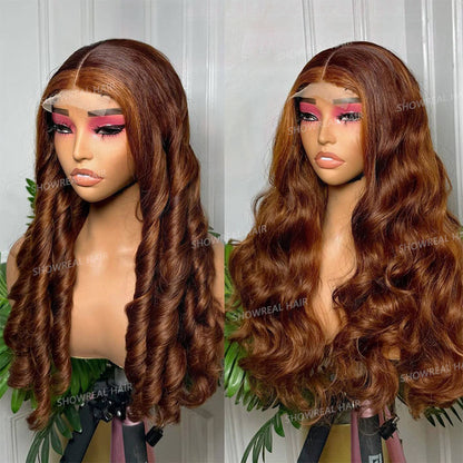 ShowReal Bouncy Egg Spring Curly Raw Vietnamese Hair HD Lace Frontal 5X5 Glueless Wig Cuticle Aligned Virgin Human Hair Wigs For Black Women