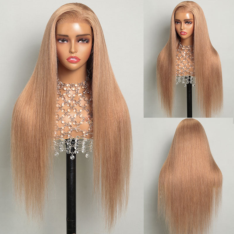 Supper Double Drawn Straight #30 Raw Human Hair HD Lace Front Wigs Virgin Vietnamese Full Human hair Per Plucked Lace Glueless Wigs