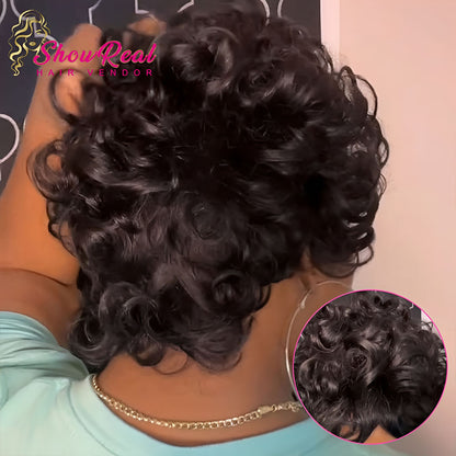 【Deshay|Budget Babe|  Same】Pixie Cut Wigs Human Hair for Black Women (025-1B)