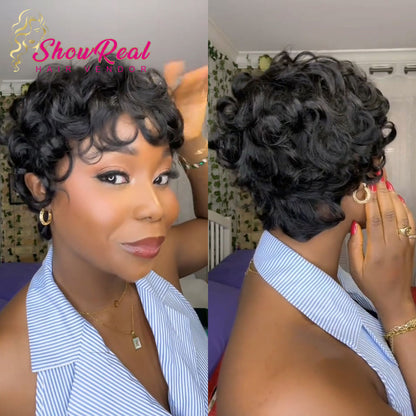 【Mercy Seyifunmi  Same】Pixie Cut Wigs Human Hair for Black Women (025-1B)