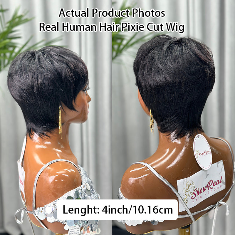 (Denise Same) Pixie Cut Wigs Human Hair (036-1B)