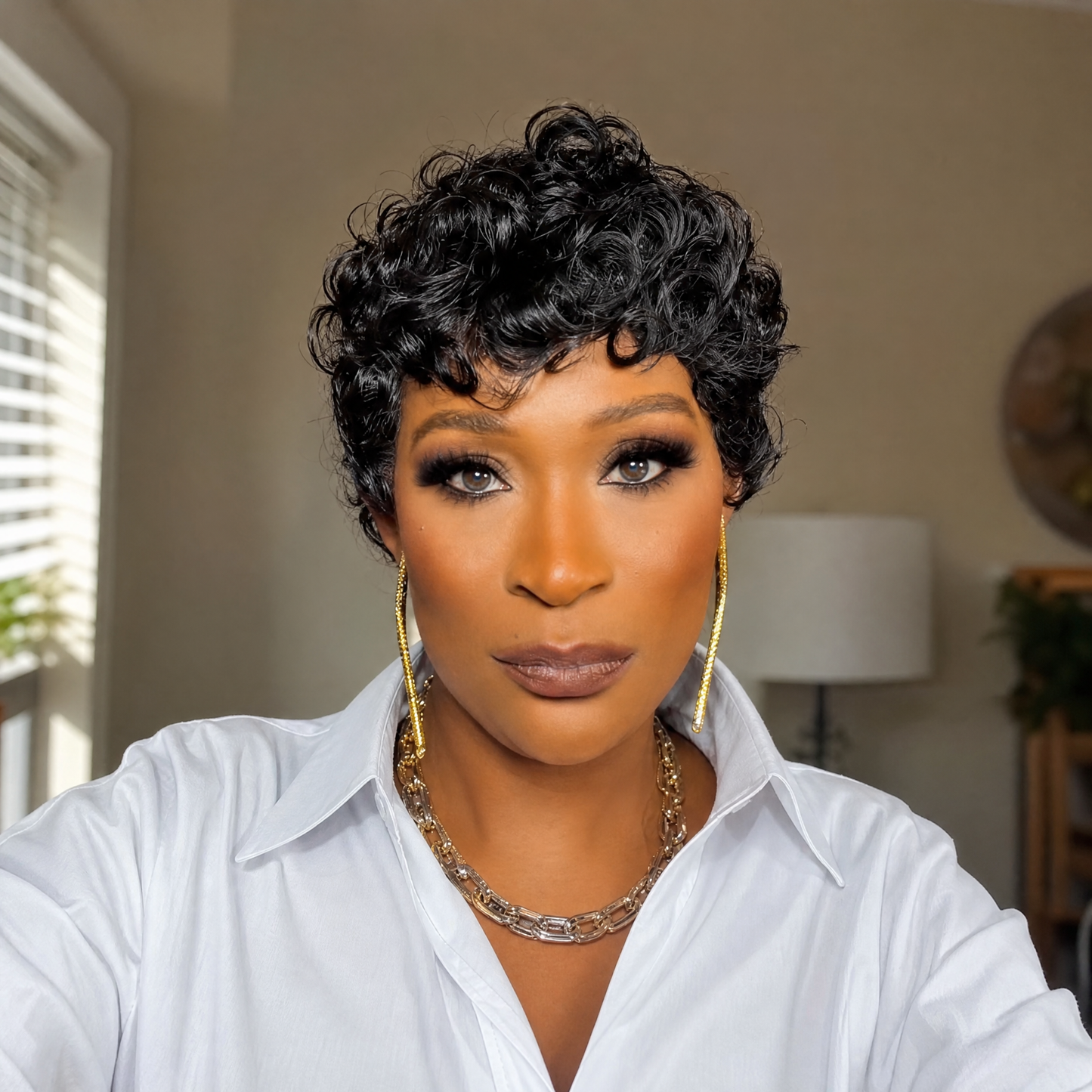 【Rafialuxe same】Short Pixie Cut Wigs Human Hair Chic Pixie Wig (025-1B)