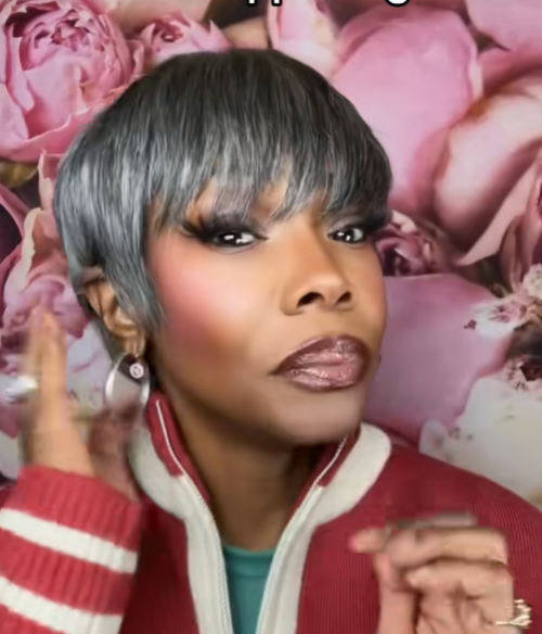 Showreal Pixie Cut Wigs Human Hair for Black Women Grey Color Short Pixie Cut Wigs Lightweight Glueless Natural Black Layered Pixie Wig(036-Grey)