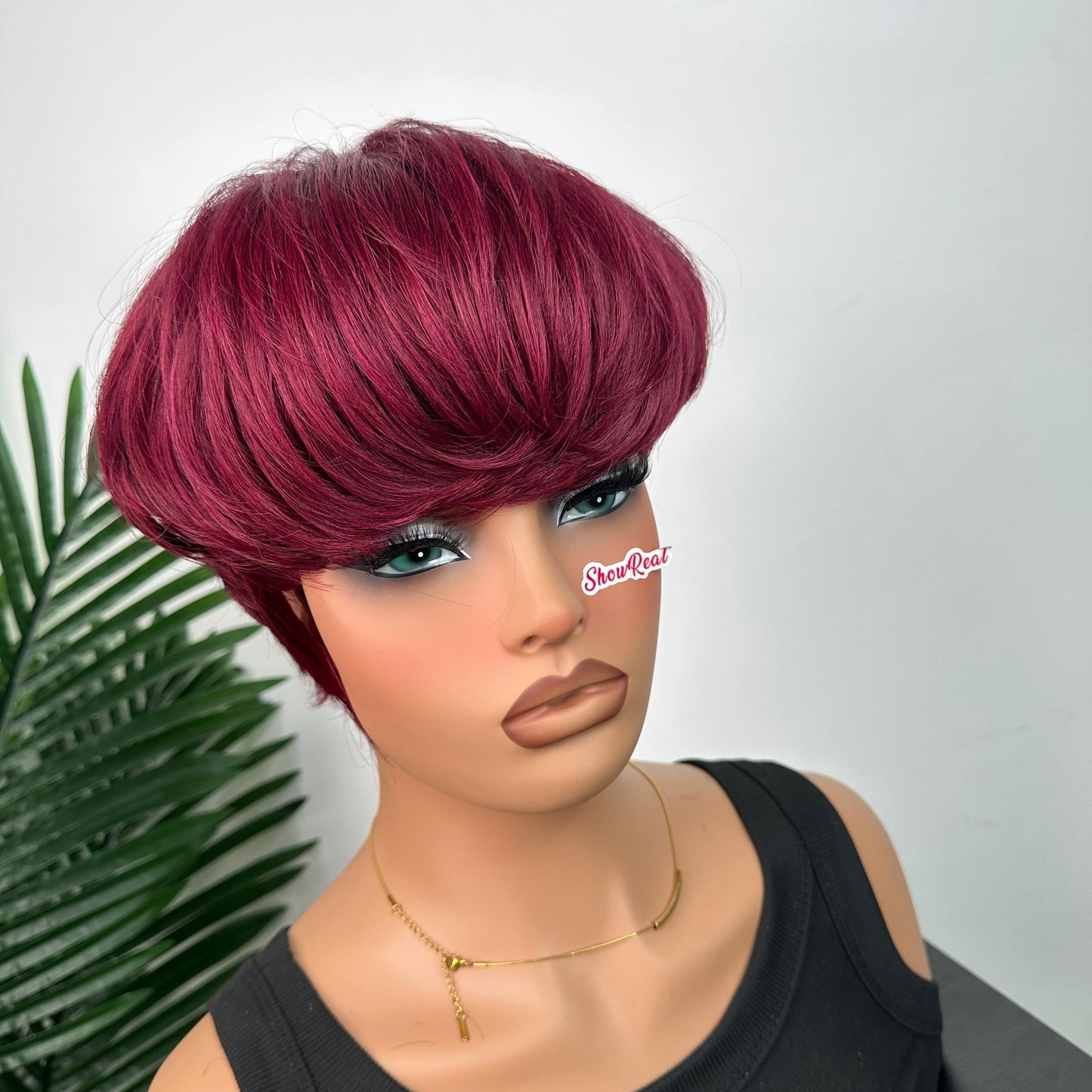 Showreal Bowl Cut Pixie Cut Wigs Human Hair for Black Women Pixie Cut Human Hair Wig Glueless Wigs Full Machine Made (Bowl Cut0501-TB30))