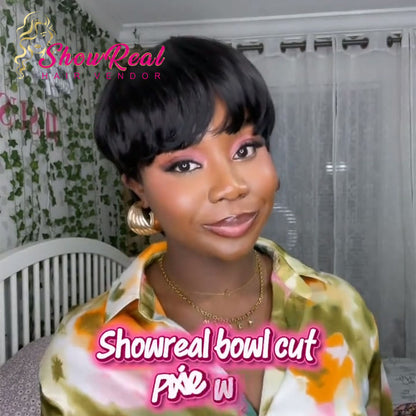 【Mercy Seyifunmi  Same】Bowl Cut Pixie Cut Wigs Human Hair for Black Women (0501）