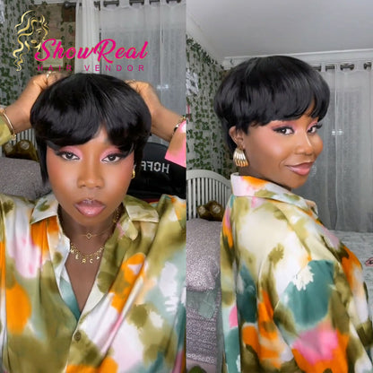 【Mercy Seyifunmi  Same】Bowl Cut Pixie Cut Wigs Human Hair for Black Women (0501）
