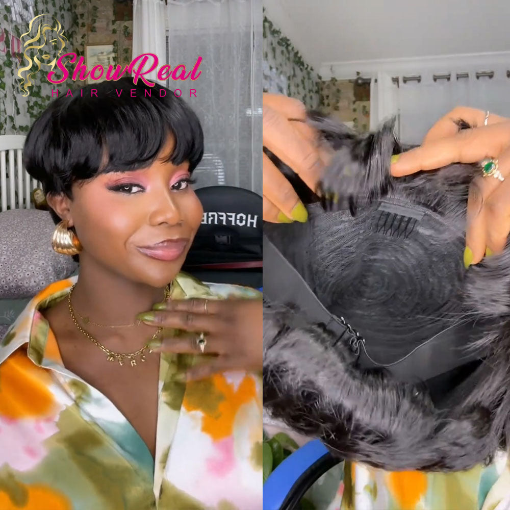 【Mercy Seyifunmi  Same】Bowl Cut Pixie Cut Wigs Human Hair for Black Women (0501）