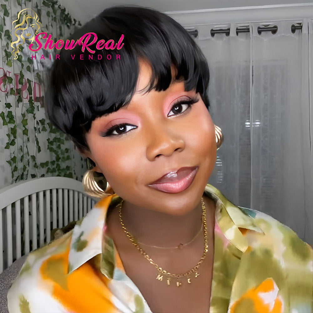 【Mercy Seyifunmi  Same】Bowl Cut Pixie Cut Wigs Human Hair for Black Women (0501）