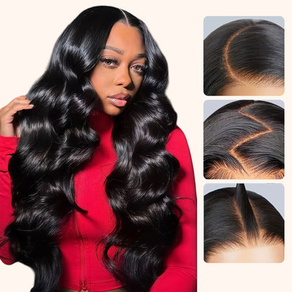 Body wave 13x6 HD Human Hair Lace Front Wig 100% Human Hair Wigs Seamless Fit All Skins