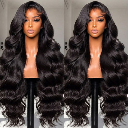 Showreal Hair 360 Lace Front Wigs Body Wave 360 Lace Wig HD Lace Frontal Wigs Black Color