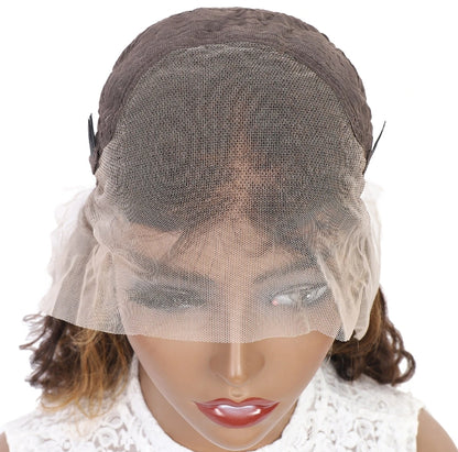 ShowReal 30 Inch Honey Blonde Ombre Lace Front Wig  13x4 Deep Wave Highlight Lace Front Wigs P4/27 HD Deep Wave Lace Frontal for Women with Baby Hair
