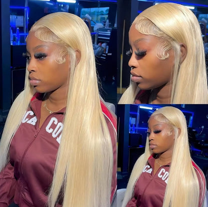 ShowReal 13x4 Blonde 613 Lace Front Wigs Straight Human Hair Lace Frontal Wig 13X4 HD Lace Frontal Wig Body Wave Lace Front Wig Human Hair for Women