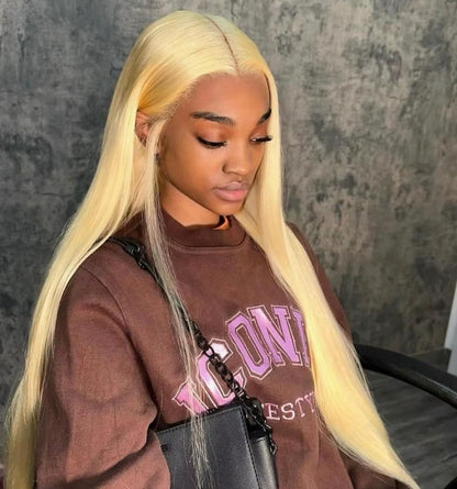 ShowReal 13x4 Blonde 613 Lace Front Wigs Straight Human Hair Lace Frontal Wig 13X4 HD Lace Frontal Wig Body Wave Lace Front Wig Human Hair for Women