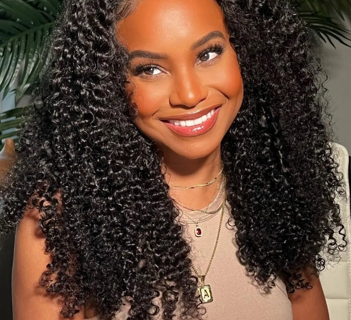 Customized Wig 250% Density  Short Kinky Curly Ready to Wear Glueless Wigs Pre Cut Lace Bleachde Konts Closure Wigs Human Hair Wig Lace Front Wigs Pre Plucked For Women 4x4 HD Lace Closure Wig