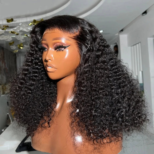 Customized Wig Brown 13x4 Curly Bob Wig Natural Black Deep Wavy Short Bob Wig 220% Density Lace Front Wig Remy Human Hair Wig for Black Women Deep Wave Human Hair Wig Preplucked For Woman Short Curly Wigs