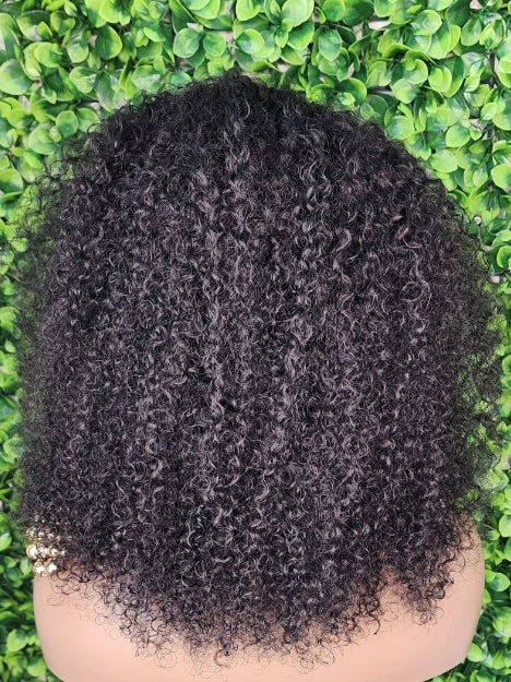 ShowReal Kinky Curly Human Hair Headband Wig For Black Women 180% Density Glueless Brazilian Remy Jerry Curl Full Machine Made Hair No Glue Ready To Wear Natural Brazilian Wigs With Headband