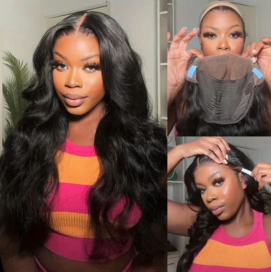 ShowReal Pre Everything Glueless 13x4 Frontal Wig with Baby Hair Egg Body Wave 13X4 HD Pre Cut Lace Front Wigs Human Hair Pre Bleached Invisible Bye Bye Knots Wig Pre Plucked 180% Denisty