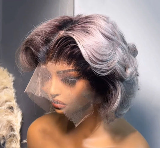 Customized Wig Glueless 13x4 Lace Frontal Wigs Human Hair 12 Inch Body Wave 13×4 HD Lace Frontal Wigs Short Bob Wigs Brazilian Hair For Women